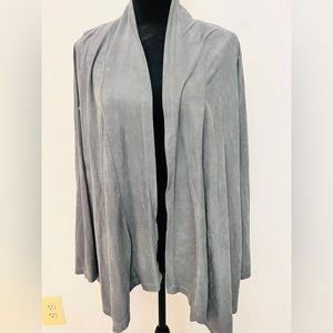 Soft faux suede cardigan